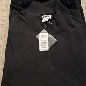 Harbor Bay Black Zip Up Men's Sweater